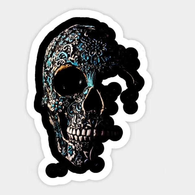 Sugar skull art graphic Sticker by GillTee